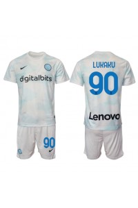 Fotbalové Dres Inter Milan Romelu Lukaku #90 Dětské Venkovní Oblečení 2022-23 Krátký Rukáv (+ trenýrky)